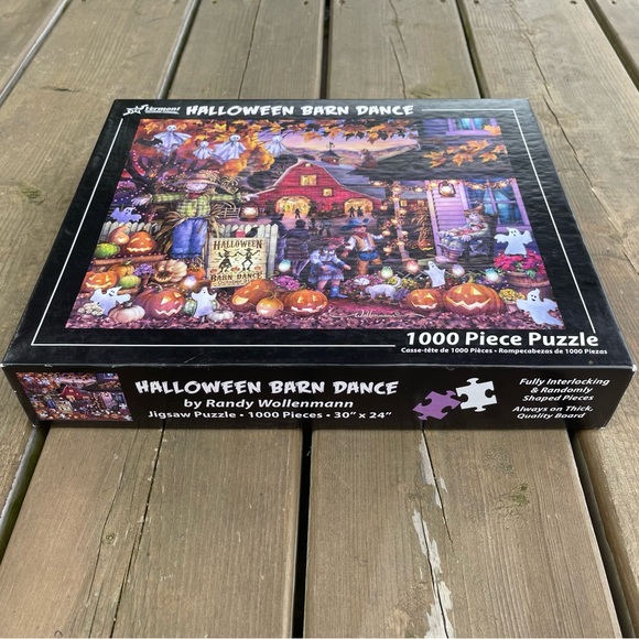 Vermont Christmas Company Halloween Barn Dance 1000 Piece Puzzle Wollenmann - Picture 10 of 10
